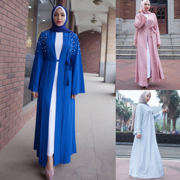 Muslim Women Fashion Pearl Embellished ...